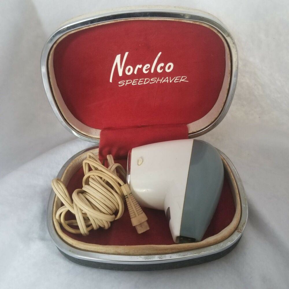 Vintage Norelco Speed Shaver in Original Case, with floating heads tested works.